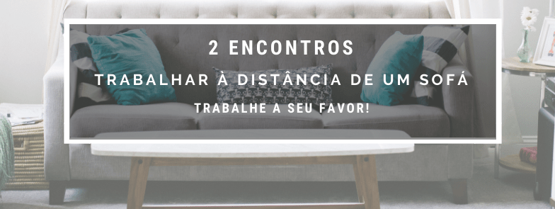 trabalhar à distância de um sofá